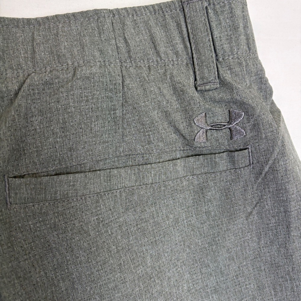 Under Armour HeatGear Mens Gray Loose Fit Golf Performance Shorts Size 38 - Picture 7 of 7